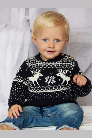 The Little Tailor Pull Bébé Noël 100% Coton Motif Renne Fair Isle12 - Mois 18 (80 - 86cm)