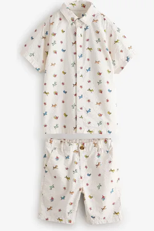 Next Shirt & Shorts 100% Cotton Set (3mths-7yrs)116122cm