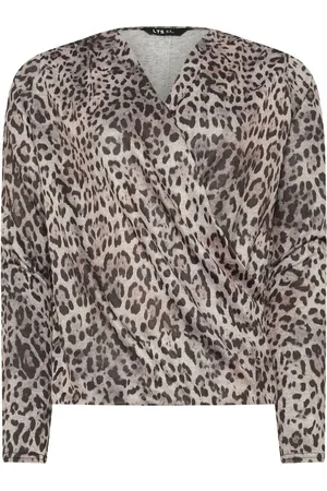 Long Tall Sally Imprimé animal Wrap Imprimé Soft Touch Top38 Tall