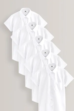 Next 5{Paquet de chemises scolaires Manches courtes (3-18ans)9{Années minces (134cm)