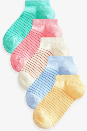 Next Lot de 5 paires de chaussettes rayées en coton majoritaireUK 6 - 8.5