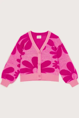 Monsoon Floral V-Neck 100% Cotton Cardigan12 - 13 ans (152 - 158cm)