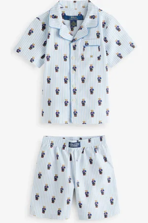 Ralph Lauren 100% Coton Manches courtes Bear White/Bleu Pyjamas Ensemble12 ans (152cm)