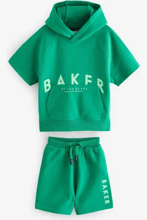 Ted Baker Green Short Sleeve 100% Cotton Hoodie and Shorts Set152158cm