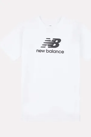 New Balance Garçons 100% Cotton Stacked Logo T-shirt9 - 10 ans (134 - 140cm)