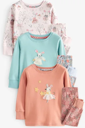 Next 3 Lot 100% Coton Manches longues Se blottir Pyjamas (9mths-16yrs)9 - 10 ans (134 - 140cm)