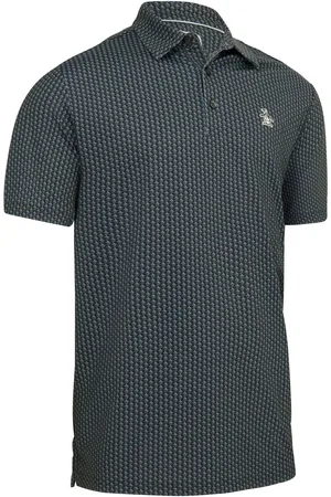 Original Penguin Les polos noirs imprimés All-Over PeteS