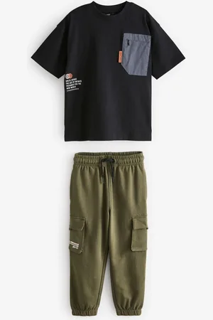 Next Utility 100% Cotton Ensemble T-shirt et Jogging Manches courtes (3-16yrs)14 ans (164cm)