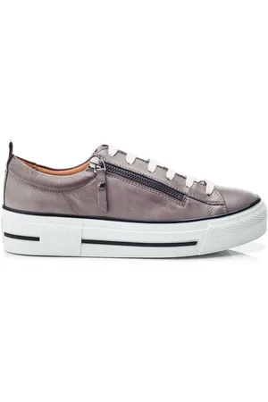 Moda In Pelle Baskets Filician à semelle épaisse zippée et lacée
