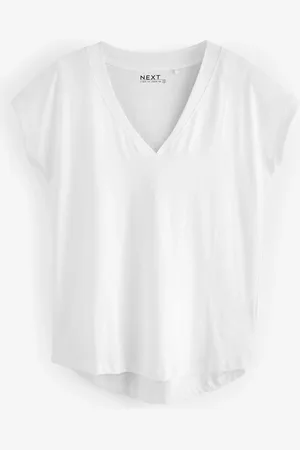 Next T-shirt à manches longues en coton riche 100% avec col en VXL Regular