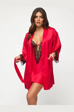 Ann Summers Satin Robe de chambre Cherryann PeignoirsL