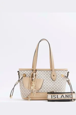 River Island Monogram Tie Side Small Shopper BagUn an