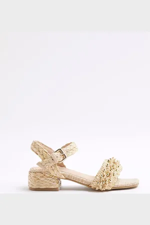 River Island Girls Raffia Heel Sandalsr. u.2eu345