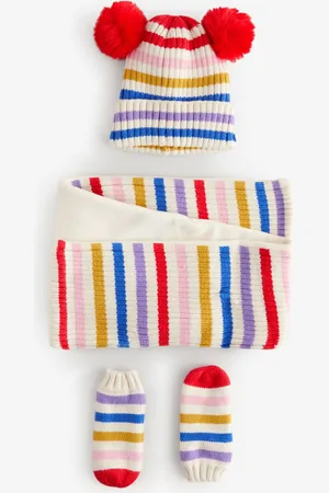 Next Ensemble Pom Pom Chapeaux Moufles et Écharpe (3mths-6yrs)3 - 4 ans (98 - 104cm)