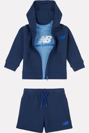 New Balance Kids Zip Thru Hoodie 100% Cotton T-Shirt & Shorts Set8086cm