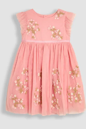 JoJo Maman Bébé Robe de soirée en tulle brodé Fleuri98104cm