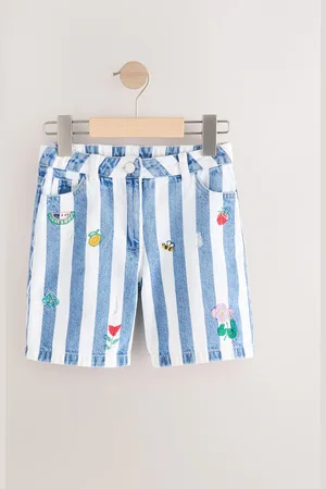 Next 100% Cotton Stripe Denim Shorts (3-16yrs)5 ans (110cm)