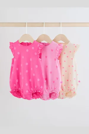Next Baby Frill Jersey Rompers 3 Pack9298cm