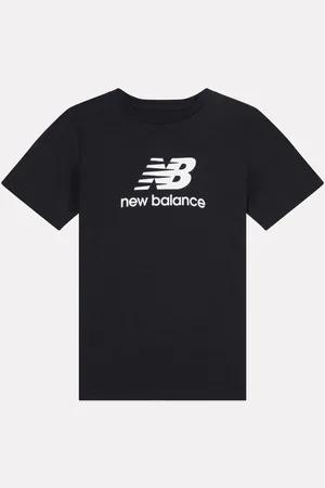 New Balance T-shirt Filles 100% coton à logo superposé7 - 8 ans (122 - 128cm)
