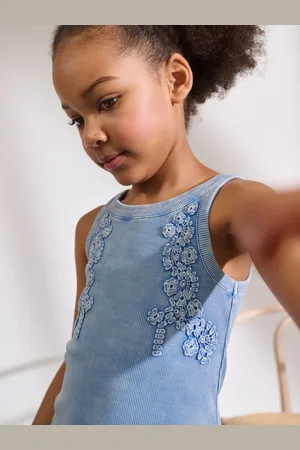 Next Débardeur côtelé au crochet fleuri (3-16ans)146152cm