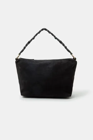 Accessorize Braided Strap Suede Shoulder Bagun