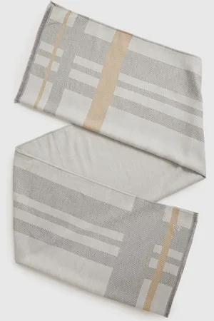 Reiss Écharpe à carreaux avec logo brodé CaraUn an