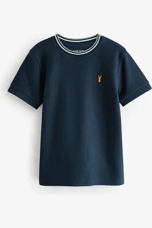 Next Short Sleeve Textured 100% Cotton T-Shirt (3-16yrs)116122cm