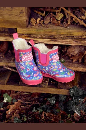 JoJo Maman Bébé Bottines à fleurs et doublure confortable