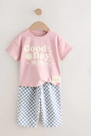 Next 100% Cotton Long Sleeve Top and Wide Leg Trouser Set (3mths-7yrs)8692cm