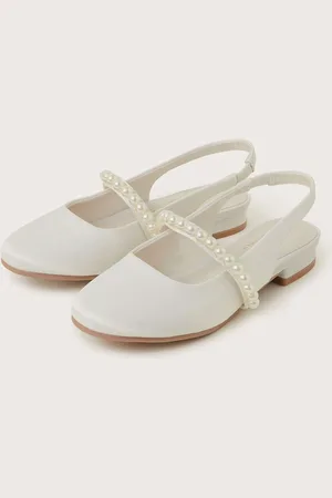 Monsoon Pearl Strap Slingback Flatsr. u.7eu24