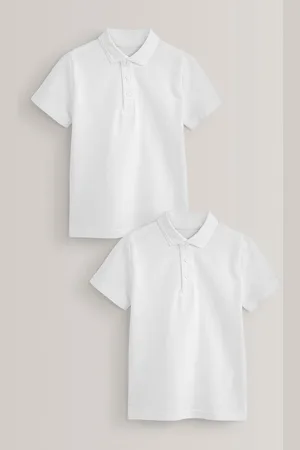 Next École de coton Manches courtes 100% Coton Polo Shirts (3-16ans)8 ans (128 cm)