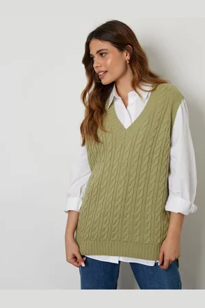 Threadbare Débardeur en maille torsadée à col en V36