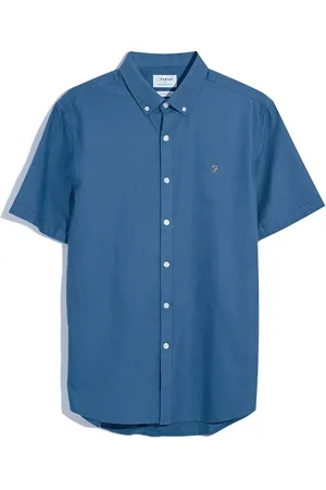 Farah Chemises Brewer Manches Courtes 100% coton biologique en métal froidGrand
