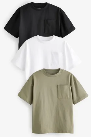 Next Relaxed Fit 100% Cotton T-Shirt 3 Pack (3-16yrs)4 ans (104cm)
