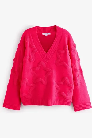 Next Star Textured V-Neck Long Sleeve Knitted Jumper With WoolXL Regular