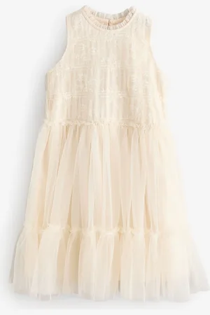 Next Tiered Mesh & Lace Bridesmaid Dress (3-16yrs)3 ans (98cm)