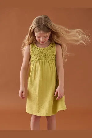 Next 100% Cotton Crochet Front Dress (3-16yrs)158164cm