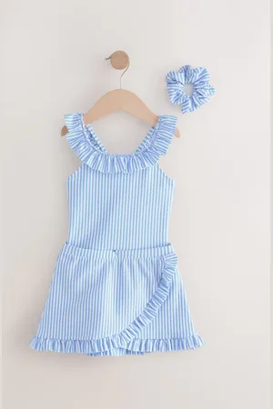 Next Swimsuit, Swim Skirt & Scrunchie 3 Piece Set (3-16yrs)4 ans (104cm)