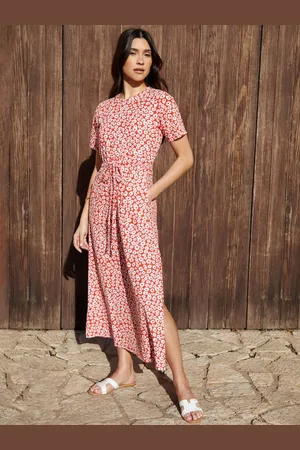 Threadbare Ruched Waist Jersey Midi Dress