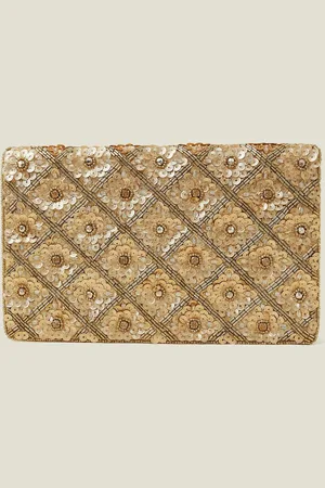 Accessorize Tianna métallisé Sac à pochette avec ornementsUn an