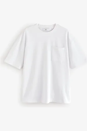 Next T-shirt à coupe décontractée, super doux et de poids élevé, avec pochette 100% cotonM