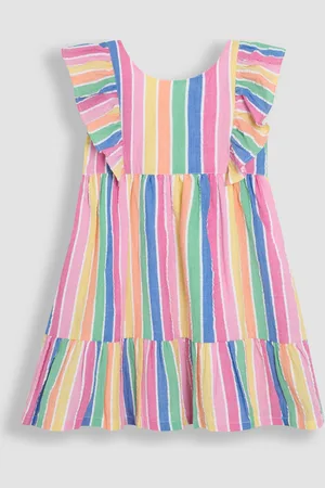 JoJo Maman Bébé Frill Back Summer 100% Cotton Dress110116cm
