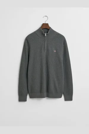 GANT Pull texturé 100% coton à demi-fermeture éclairxlarge