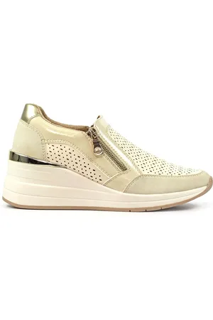 Lunar Barcelona Beige Wedge Trainerseu41
