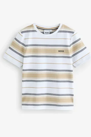 HUGO BOSS Striped Short Sleeve Logo T-Shirt128134cm