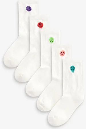 Next Semelle intérieure coussinée Chaussettes côtelées en coton riche 5 PackUK 6 - 8.5