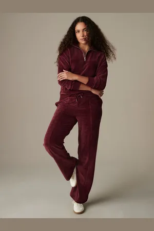 Next Velvet Soft Touch Jersey Velours côtelé Ample Co-ord Jogger PantalonsL