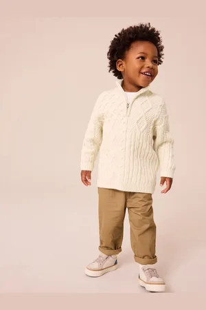 Next Pull à col zippé en maille torsadée (3mths-7yrs)6 - Mois 9 (68 - 74cm)