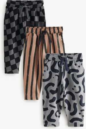 Next 100% Cotton À motifs Jersey Joggers 3 Lot (3mths-7yrs)9 - Mois 12 (74 - 80cm)