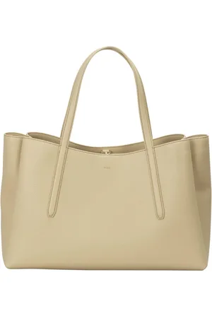 HUGO BOSS Double B Monogram Grained Faux-Leather Tote BagUn an